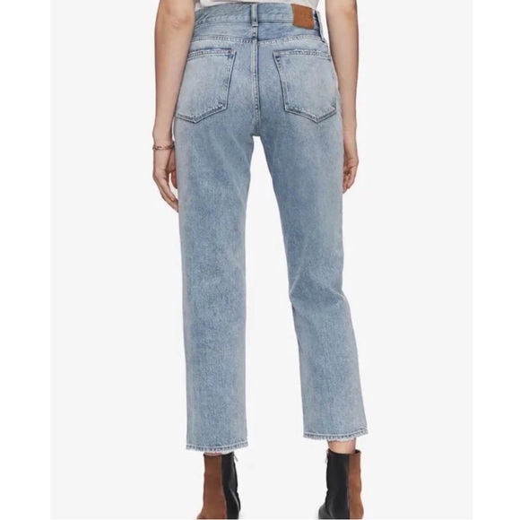 Anine Bing Etta Jeans Women's Size 27 Washed Light Blue Straight - Picture 3 of 13